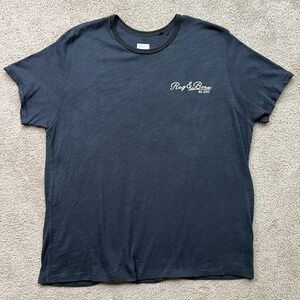 RAG & BONE‎ Shirt Mens 2XL XXL  Navy Blue Pullover Crewneck Short Sleeve Peru